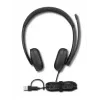 Lenovo VoIP Headset 5000 Przewodowy Head-band Do biura/Call center USB Type-C Czarny
