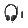 Lenovo VoIP Headset 5000 Przewodowy Head-band Do biura/Call center USB Type-C Czarny