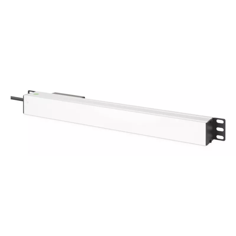 DIGITUS PDU - 1U aluminiowa listwa rack z 7 gniazdami bezpieczeństwa 16A 4000W 250VAC 50/60Hz 1x wyłącznik nadprądowy