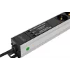 DIGITUS PDU - Aluminiowa listwa zasilająca montowalna w racku z filtrem częstotliwości 2m 16A 3600W 230VAC 50/60Hz 7x bezpiecznik 2x gniazdo