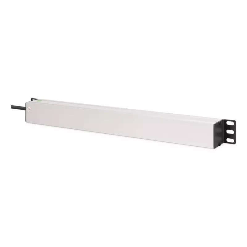 DIGITUS PDU - 1U aluminiowa listwa zasilająca do montażu w szafie rack 8x gniazdo bezpieczne 1x gniazdo 16A 230VAC 50/60Hz wtyk IEC C20