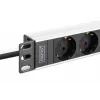 DIGITUS PDU - 1U aluminiowa listwa zasilająca do montażu w szafie rack 8x gniazdo bezpieczne 1x gniazdo 16A 230VAC 50/60Hz wtyk IEC C20