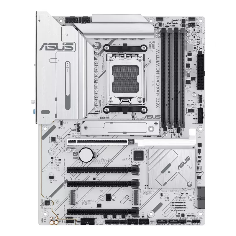 Płyta główna ASUS X870 MAX GAMING WIFI7 W ATX — AMD X870, Socket AM5, DDR5, 4 DIMM, Wi‑Fi 7, 2.5Gb LAN