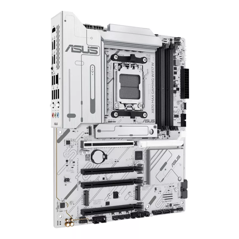 Płyta główna ASUS X870 MAX GAMING WIFI7 W ATX — AMD X870, Socket AM5, DDR5, 4 DIMM, Wi‑Fi 7, 2.5Gb LAN