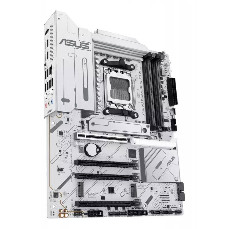 Płyta główna ASUS X870 MAX GAMING WIFI7 W ATX — AMD X870, Socket AM5, DDR5, 4 DIMM, Wi‑Fi 7, 2.5Gb LAN