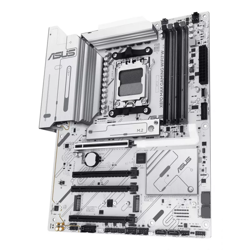 Płyta główna ASUS X870 MAX GAMING WIFI7 W ATX — AMD X870, Socket AM5, DDR5, 4 DIMM, Wi‑Fi 7, 2.5Gb LAN