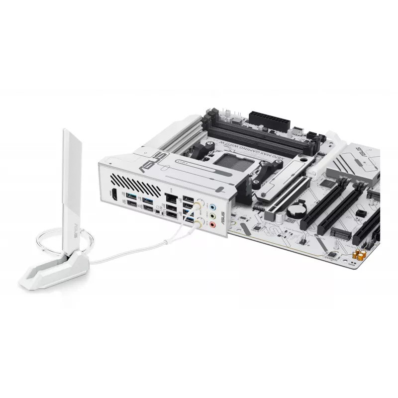 Płyta główna ASUS X870 MAX GAMING WIFI7 W ATX — AMD X870, Socket AM5, DDR5, 4 DIMM, Wi‑Fi 7, 2.5Gb LAN