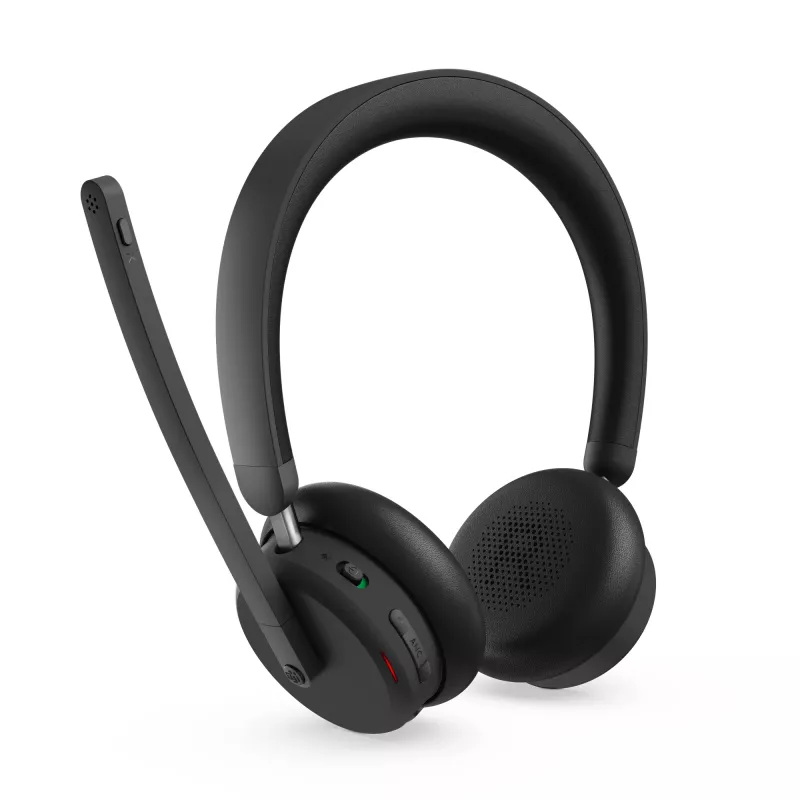 Lenovo 6550 Headset Wireless Head-band Office/Call center USB Type-C Bluetooth Czarny