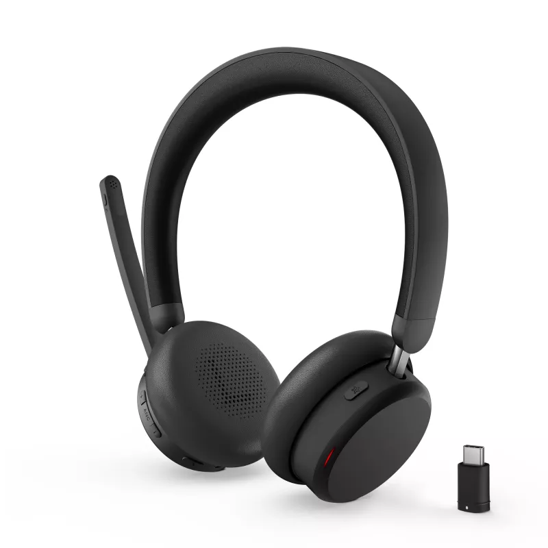 Lenovo 6550 Headset Wireless Head-band Office/Call center USB Type-C Bluetooth Czarny