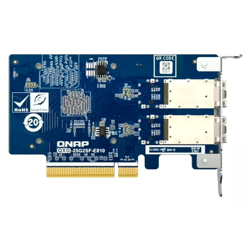 QNAP QXG-25G2SF-E810 karta sieciowa Wewnętrzna Fiber 25000 Mbit/s
