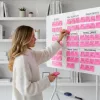 Tablica suchościeralna ergo office ER-306 — jednostronna pozioma, 1190×790 mm, wolnostojąca stalowa z kółkami, magnetyczna