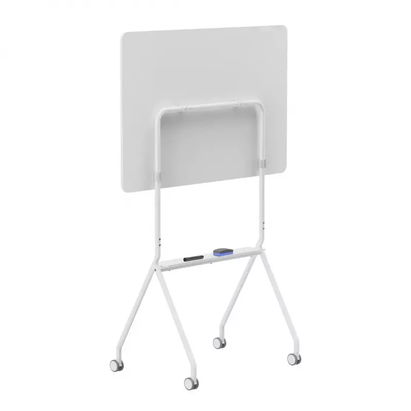 Tablica suchościeralna ergo office ER-306 — jednostronna pozioma, 1190×790 mm, wolnostojąca stalowa z kółkami, magnetyczna