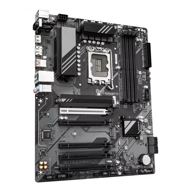 Płyta główna GIGABYTE B760 DS3H WIFI6E GEN5 - obsługuje procesory Intel Core 14. generacji, 8+2+1 faz cyfrowego VRM, do 5600 MHz DDR5, 2xPCIe 4.0 M.2, Wi-Fi 6E, 1GbE LAN, USB 3.2 Gen 2x2