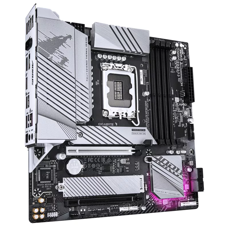 Płyta główna GIGABYTE B760M AORUS ELITE WIFI6E GEN5 — Micro ATX, LGA1700, DDR5 do 5600MHz, 12+1+1 VRM, 2x PCIe4.0 M.2, Wi‑Fi 6E, 2.5 GbE