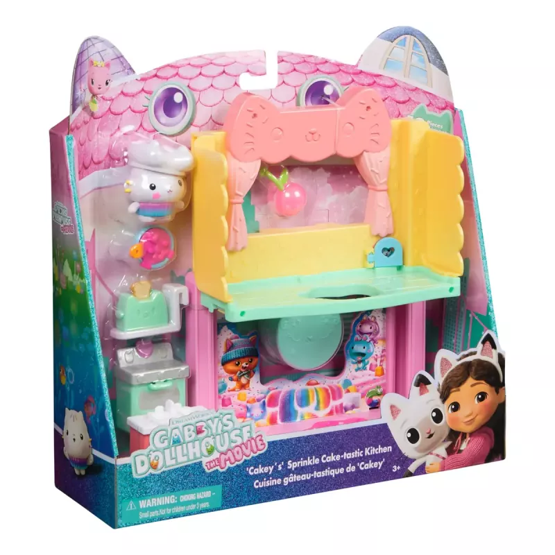 Figurka akcji Gabby's Dollhouse Cakey's Sprinkle Cake-tastic Kitchen Wielokolorowy