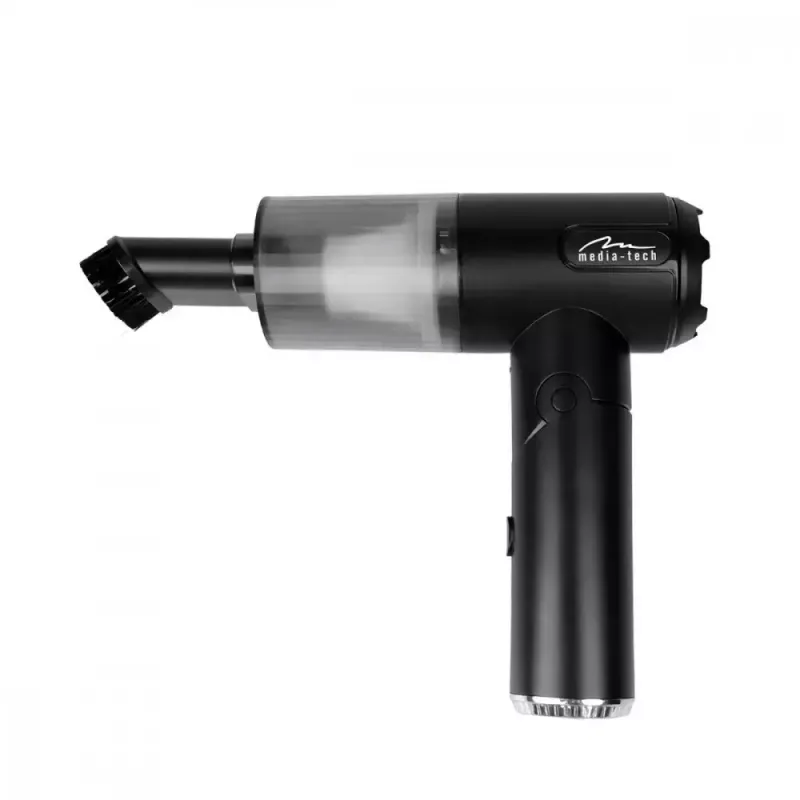 Mini dmuchawa MEDIA-TECH MT6538 2 W 1 Jet Air Duster — bezprzewodowy ręczny czyścik, 2000 mAh, 65 W, 2500 l/min, 7000 Pa