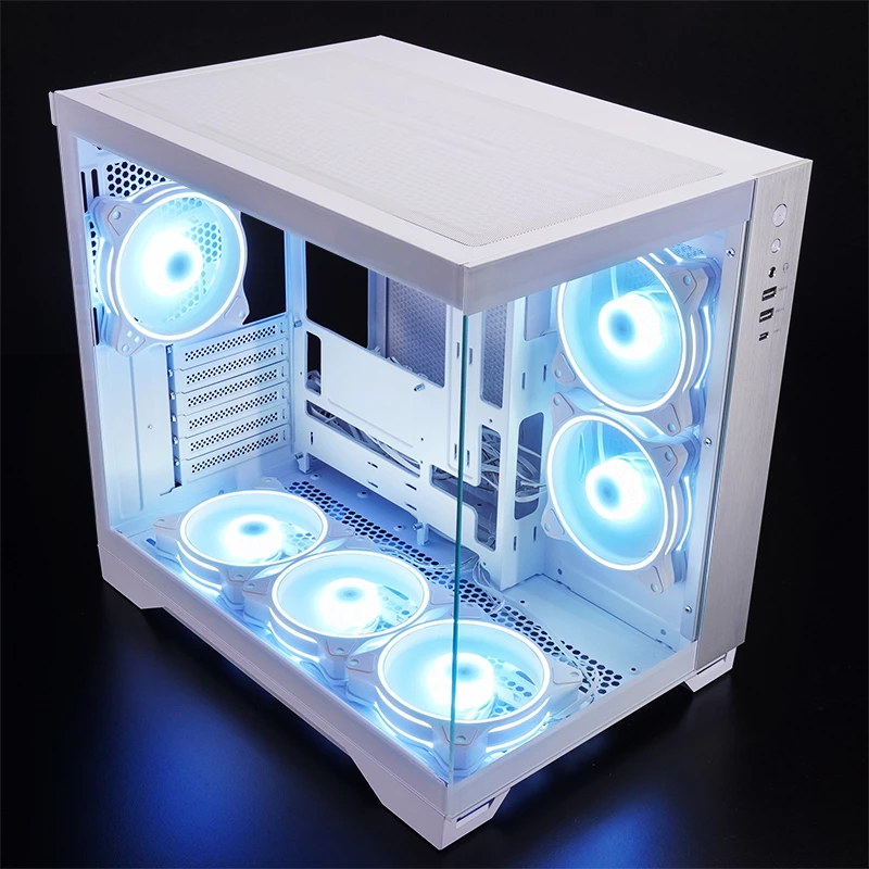 Obudowa komputerowa Chieftec GM-30W-TG-OP Cube biały