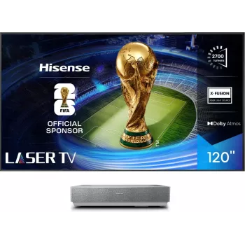 Projektor Hisense 120L5ND Ultra krótkiego rzutu 2700 ANSI lumenów DLP UHD 4K (3840x2160) Czarny, Srebrny 3D