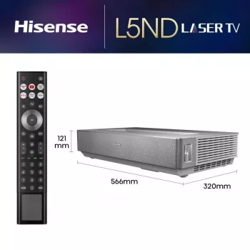 Projektor Hisense 120L5ND Ultra krótkiego rzutu 2700 ANSI lumenów DLP UHD 4K (3840x2160) Czarny, Srebrny 3D