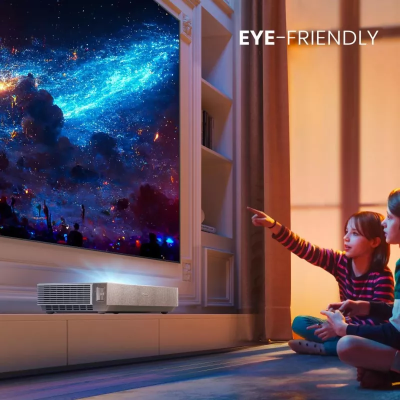 Projektor Hisense 120L5ND Ultra krótkiego rzutu 2700 ANSI lumenów DLP UHD 4K (3840x2160) Czarny, Srebrny 3D