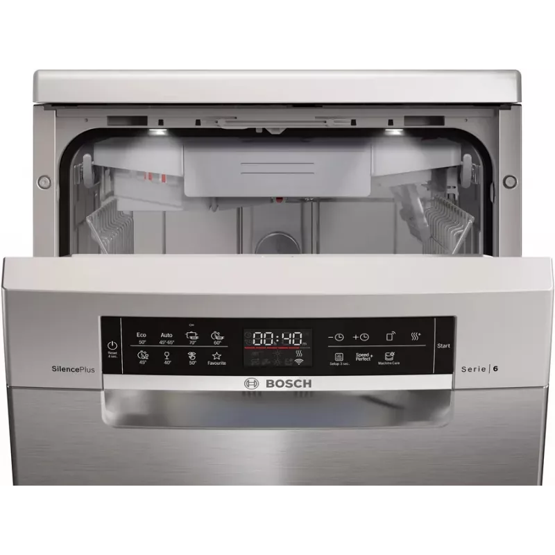Wolnostojąca zmywarka Bosch Serie 6 SPS6EMI21E — Slimline 45 cm, 10 kompletów, 8 programów, klasa energetyczna B