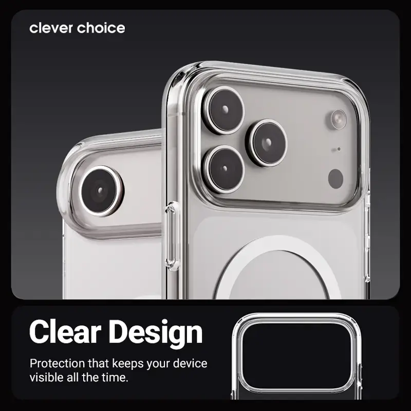 Crong Clear MAG Cover Case z MagSafe do iPhone 17 przezroczysty CRGCLRMIP1763TRS