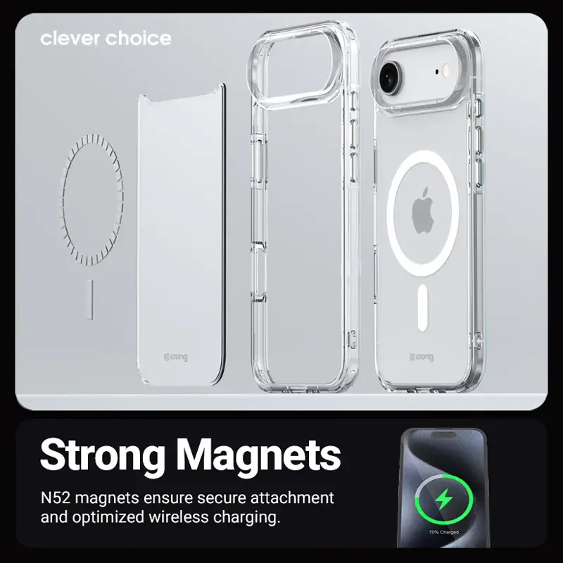 Crong Clear MAG Cover Case z MagSafe do iPhone 17 Pro Clear CRGCLRMIP1763PTRS