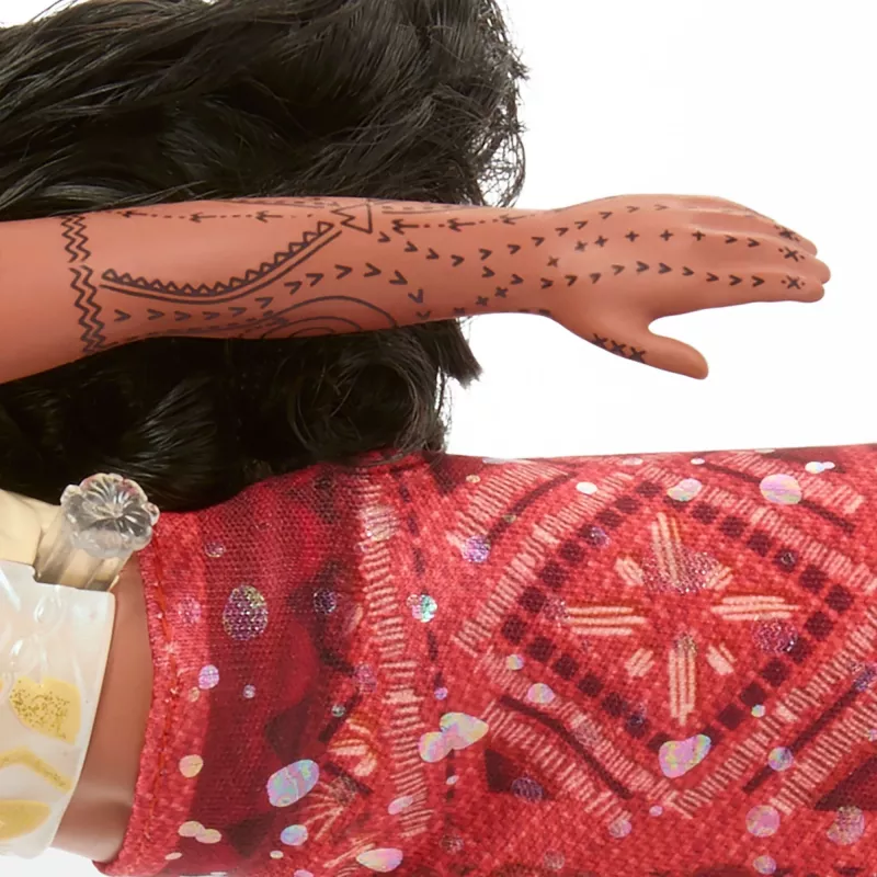 Disney Vaiana 2 Zabawki, Pływająca lalka Tautai Vaiana z 2 akcesoriami i zmieniającym kolor stanikiem