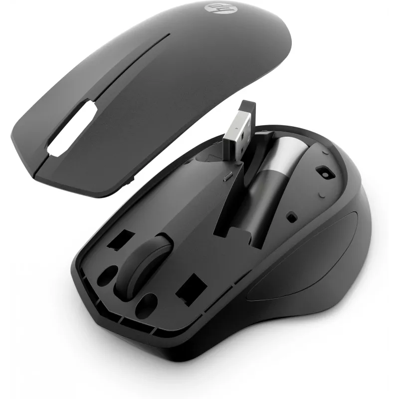 HP 280 Silent Wireless mysz, praworęczna, optyczna, RF bezprzewodowa, czarna