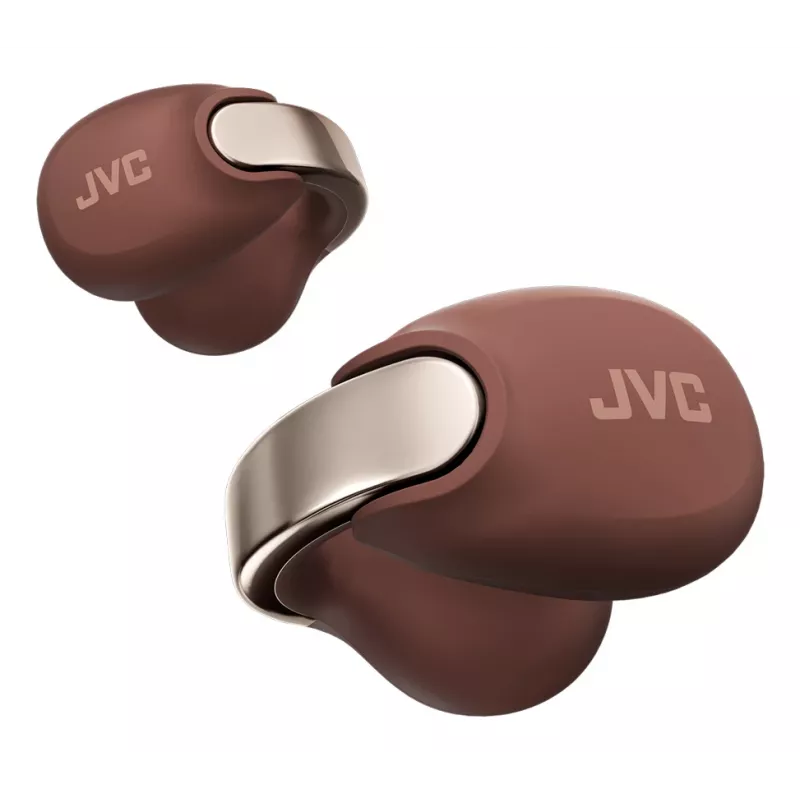 JVC HA-NP1T Zestaw słuchawkowy True Wireless Stereo (TWS) Ear-clip-on Rozmowy/Muzyka USB Type-C Bluetooth Brązowy, Srebrny