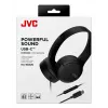 Zestaw słuchawkowy JVC HA-S33UC binauralny przewodowy, pałąk nagłowny, 2 przetworniki 29,7 mm, 20–20000 Hz, kabel 1,2 m, mikrofon wbudowany, czarny