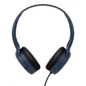 Przewodowe słuchawki binauralne JVC HA-S33UCAU, pałąk nagłowny, USB-C, 2 przetworniki 2,97 cm, 20–20000 Hz, kabel 1,2 m, niebieskie