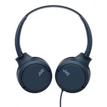 Przewodowe słuchawki binauralne JVC HA-S33UCAU, pałąk nagłowny, USB-C, 2 przetworniki 2,97 cm, 20–20000 Hz, kabel 1,2 m, niebieskie