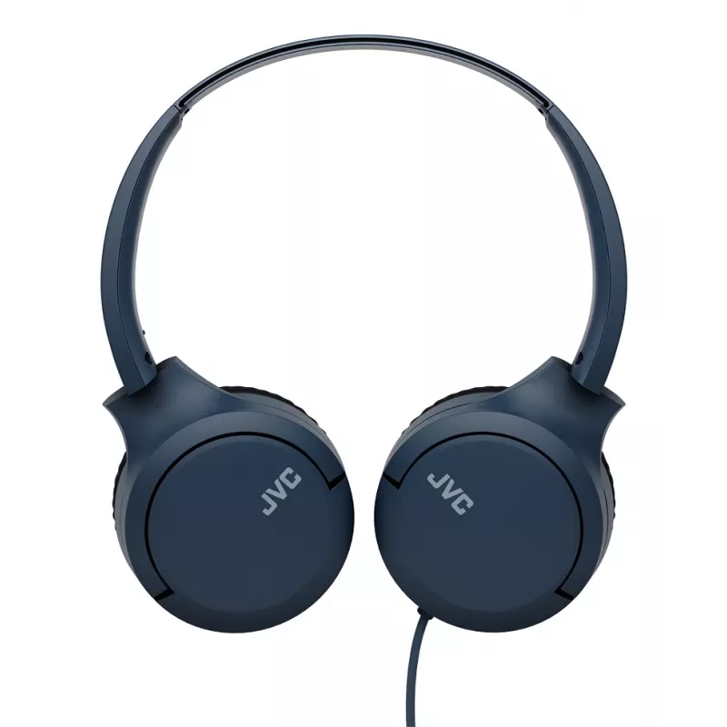 Przewodowe słuchawki binauralne JVC HA-S33UCAU, pałąk nagłowny, USB-C, 2 przetworniki 2,97 cm, 20–20000 Hz, kabel 1,2 m, niebieskie
