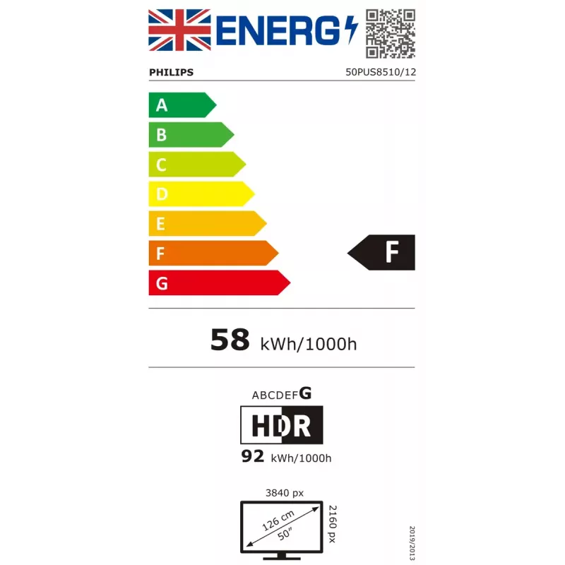 Philips 50PUS8510 127 cm (50 cali) 4K Ultra HD Smart TV Wi-Fi Czarny