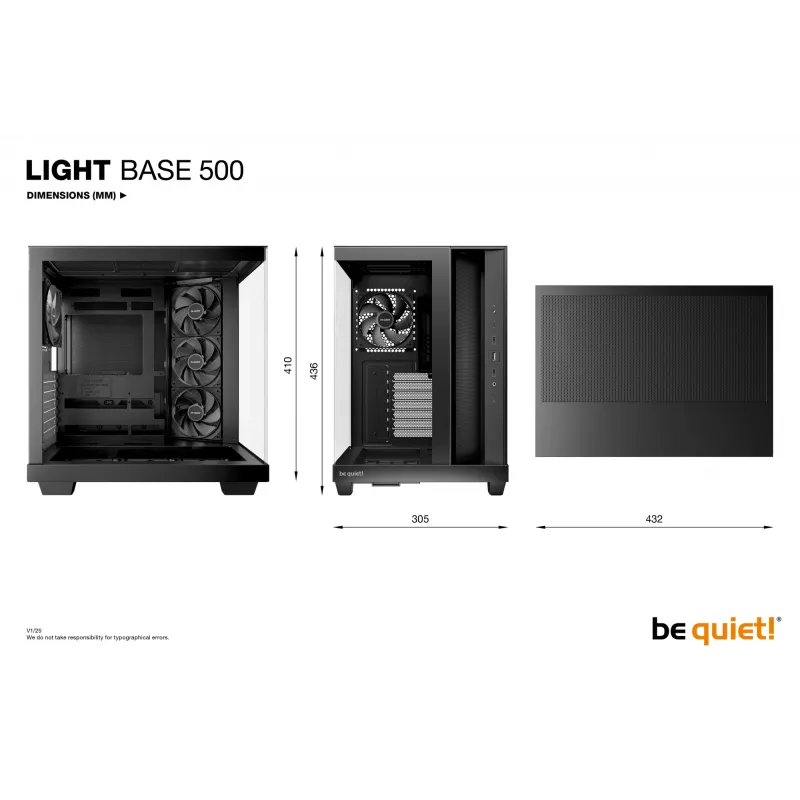 Obudowa PC be quiet! Light Base 500 Midi Tower Czarna