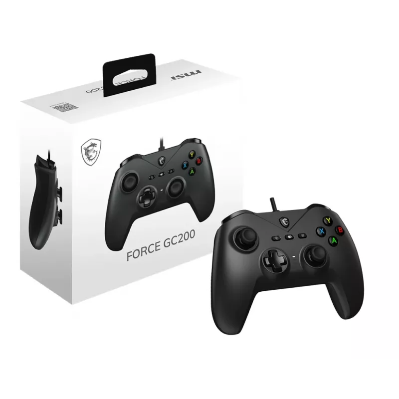 MSI FORCE GC200 Kontroler do gier Czarny USB Gamepad Analogowy / Cyfrowy Android, PC