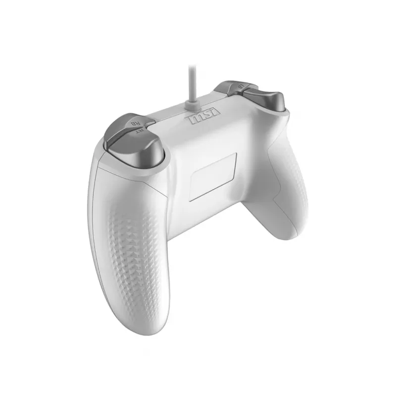Przewodowy kontroler do gier USB MSI FORCE GC200 biały — ergonomiczna konstrukcja, połączenie przewodowe
