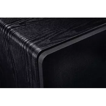 Aktywny subwoofer Magnat Alpha RS12 — przetwornik 12 cali, 120 W RMS, 20–200 Hz, klasa D, czarny