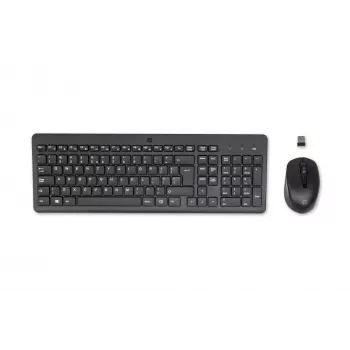 HP 330 Wireless mysz and klawiatura Combination, pełnowymiarowa (100%), bezprzewodowa, RF Wireless, QWERTY, czarna, mysz w zestawie