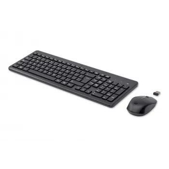 HP 330 Wireless mysz and klawiatura Combination, pełnowymiarowa (100%), bezprzewodowa, RF Wireless, QWERTY, czarna, mysz w zestawie