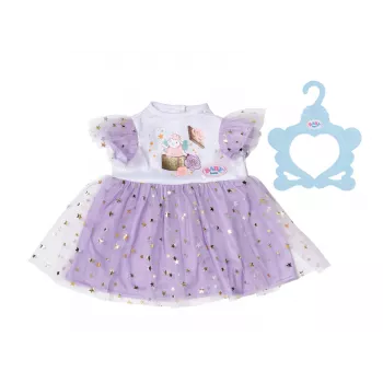 Sukienka dla lalki ZAPF BABY born Lilac Tutu Dress na lalki 43 cm, tkanina, wielokolorowa, składana, od 3 lat