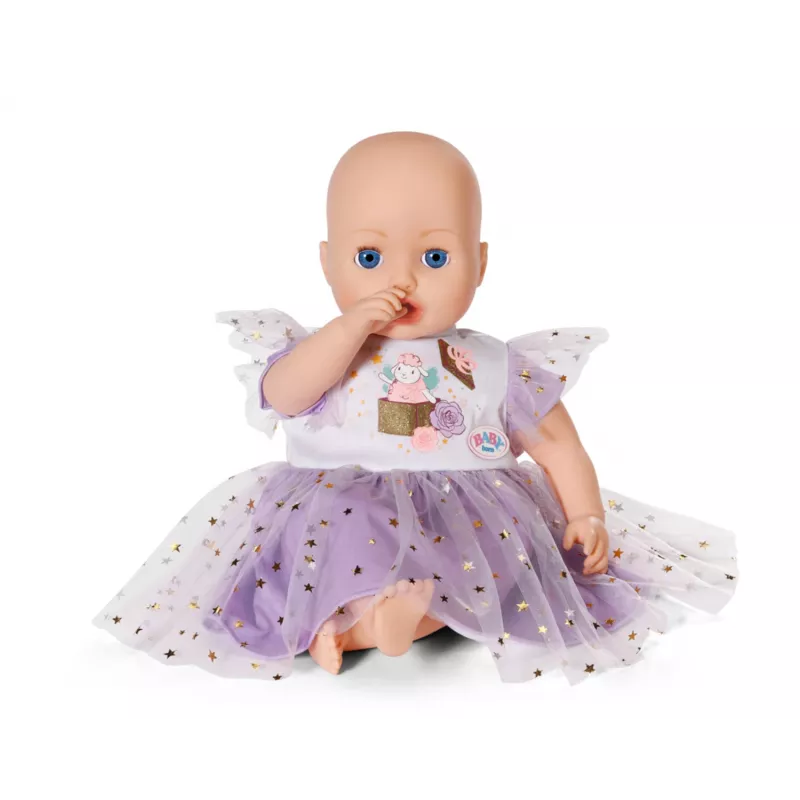 Sukienka dla lalki ZAPF BABY born Lilac Tutu Dress na lalki 43 cm, tkanina, wielokolorowa, składana, od 3 lat