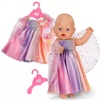 Sukienka dla lalki ZAPF BABY born Rainbow Nightdress dla 3–12 lat, tekstylna, wielokolorowa, składana