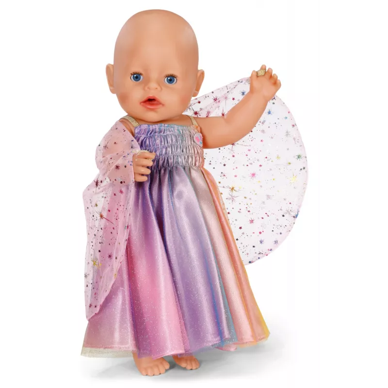 Sukienka dla lalki ZAPF BABY born Rainbow Nightdress dla 3–12 lat, tekstylna, wielokolorowa, składana