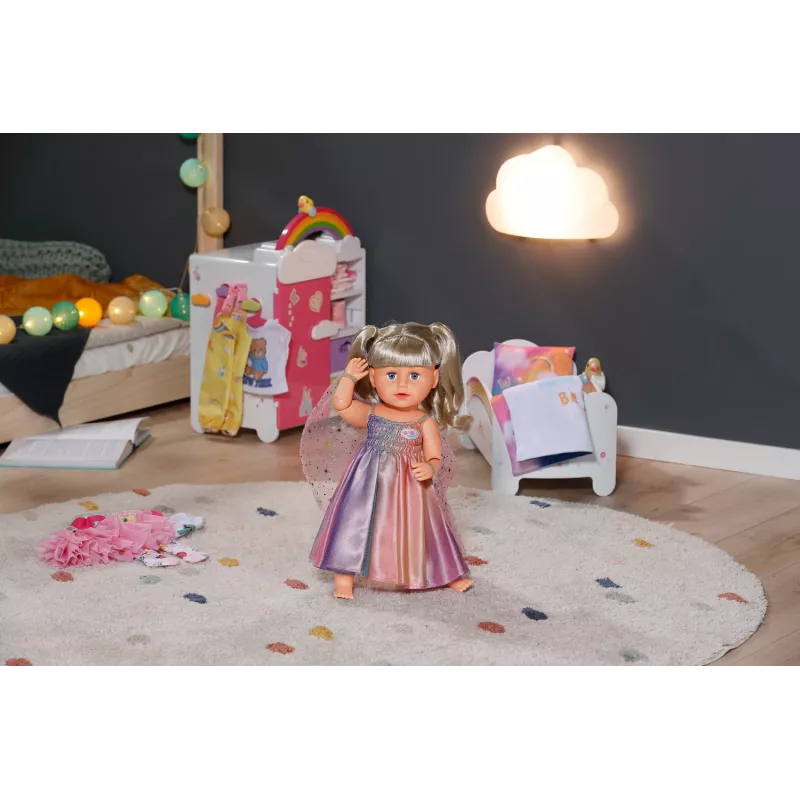 Sukienka dla lalki ZAPF BABY born Rainbow Nightdress dla 3–12 lat, tekstylna, wielokolorowa, składana