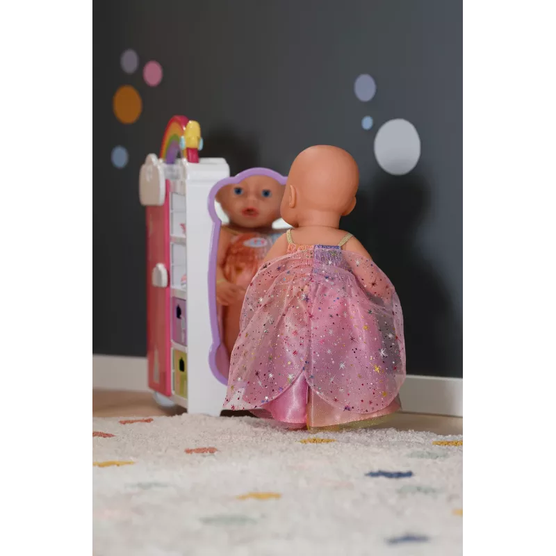 Sukienka dla lalki ZAPF BABY born Rainbow Nightdress dla 3–12 lat, tekstylna, wielokolorowa, składana