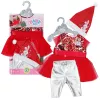 Sukienka dla lalki ZAPF BABY born Xmas Dress na lalki 43 cm, tekstylna, wielokolorowa, składana, wiek 3–12