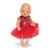 Sukienka dla lalki ZAPF BABY born Xmas Dress na lalki 43 cm, tekstylna, wielokolorowa, składana, wiek 3–12