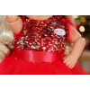 Sukienka dla lalki ZAPF BABY born Xmas Dress na lalki 43 cm, tekstylna, wielokolorowa, składana, wiek 3–12
